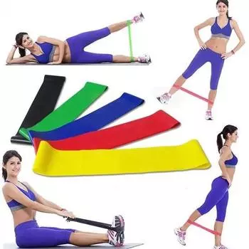 5PCS/Lots Resistance Bands Rubber Expander Belt Workout Fitness Elastic Yoga Band Pilates Sport Pull Rope Gym Exercise Equipment WU BIAO DAI