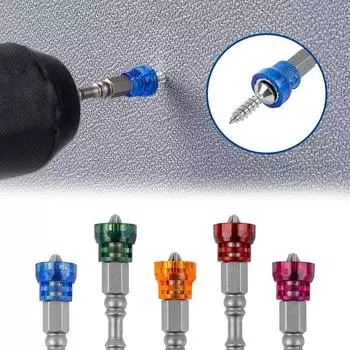 5PCS Magnetic Screwdriver Bit Drill Cross-head PH2 Magnetic Screwdriver Bits 1/4 Inch Hex Shank Drywall Electric Screwdriver Set