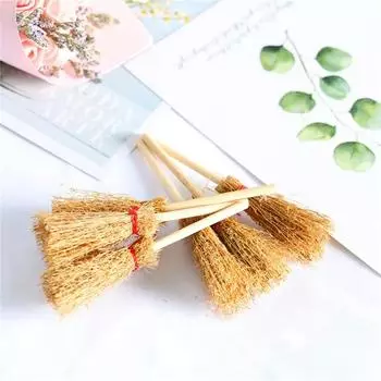 5pcs Miniature broom model shooting props miniature scene model small broom dollhouse accessories decoration