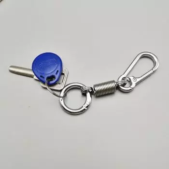 5pcs Mountaineering Buckle Zinc Zinc Zinc Alloy Keychain Bag Hanging Car Keyring Spring Pendant Students Black Simple