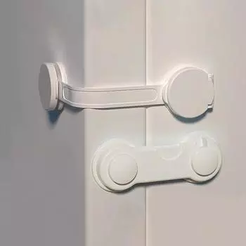 5pcs Multi-function Security Protection Locks Baby Safety Lock Cabinet Drawer Door Buckle Home White Toilet Refrigerator Lock