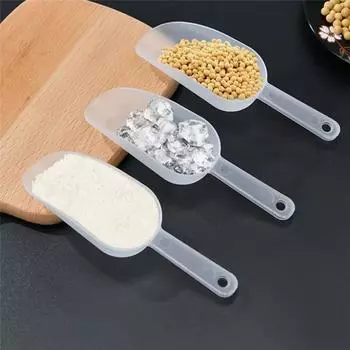 5Pcs Multifunctional Frosted Plastic Ice Measuring Scoop Candy Sugar Scoopers for Party Dessert Buffet Cream Tools
