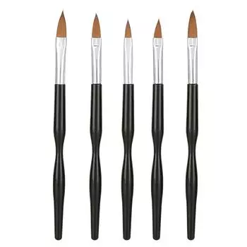 5pcs Nail Art UV Gel Polish Carving Drawing Painting Pen Brush Nail Art Brush Set Manicure Tool