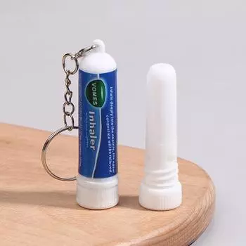 5Pcs Nasal Stick Keychain Boosts Focus Inhaler Tubes Cooling Essential Oil Nasal Inhaler Aromatherapy Energy Bar one size