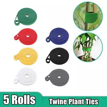 5pcs Nylon Plant Ties Resealable Cable Ties Self Adhesive Plant Fastener Tape For Support Grape Vines Tomato Garden Supplies 5PCS белый