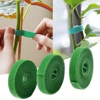 5pcs Nylon Plant Ties Resealable Cable Ties Self Adhesive Plant Fastener Tape For Support Grape Vines Tomato Garden Supplies 5PCS белый
