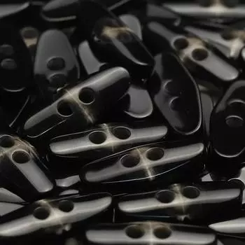 5pcs Oval olive button down jacket rope button double-sided nylon coat decorative resin button clothing accessory button 1 #[LY501 #olive single-sided flat black]