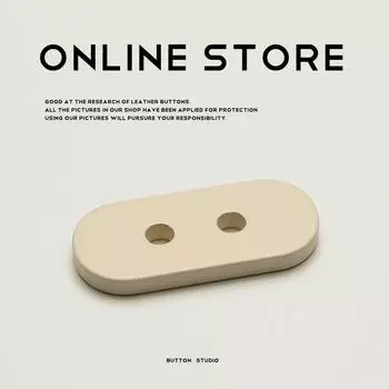 5 шт. овальных двухглазых смоляных пуговиц для пуховика, пальто, веревочные пуговицы для женской куртки, двухсторонние нейлоновые пуговицы для ветровки 1 #[QH two eyes long oval beige]