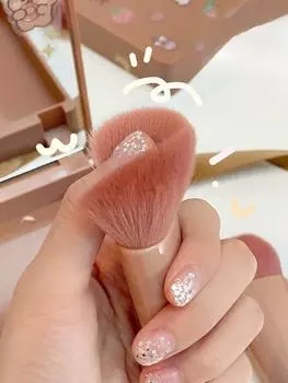 5PCS Portable Cosmetic Brush Set with Powder Brush and Blush Brush Beauty Tools зелёный