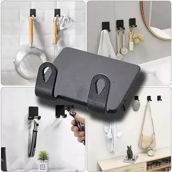 5PCS Punch Free Shaving Razor Holder Men Shaving Shaver Storage Hook Wall Shelf Bathroom Razor Rack Wall Kitchen Accessories