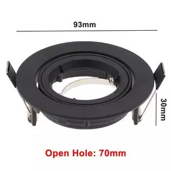 5pcs Recessed LED Ceiling Light Fitting Round Adjustable Frame MR16 GU10 Bulb Fixture Downlight Holder Led Panel Light Spotlight