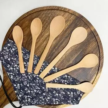 5 шт. ложка для риса, практичная деревянная многофункциональная суповая ложка без пятен для дома 2