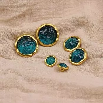 5PCS Round Gemstone Buttons Shiny Sewing Button Sweater Clothing Button Clothing Sewing 11mm бежевый