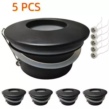5pcs Round Recessed LED Ceiling Downlight Mounting Aluminum Frame with MR16 Bulb Holder Spot Lamp Holder Socket Fitting Fixtures