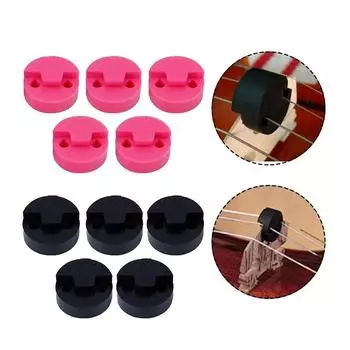 5pcs Rubber Violin Mute Professional Violin Part Round Rubber Violin Mute Silencer Muscial Stringed Instrument Accessory чёрный