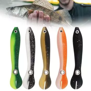 5 шт./набор 10 см/6 г мягкая приманка вьюн силиконовая бионическая вьюн с отверстием искусственная рыболовная приманка для соленой воды пресноводного окуня судака форели змееголова 1 Set