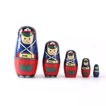 5Pcs/Set Japanese Girl Girls Matryoshka Doll Wooden Stacking Dolls Home Decoration no.7