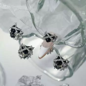 5Pcs/set Nail Supplies Halloween Heart Nail Decorations Manicure Material Nail Art Charms Halloween Heart Nail Accessories