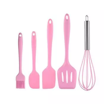 5pcs/set Non-Stick Baking Tool Set Silicone Cookware Kit Kitchen Cooking Utensils Set Kitchen