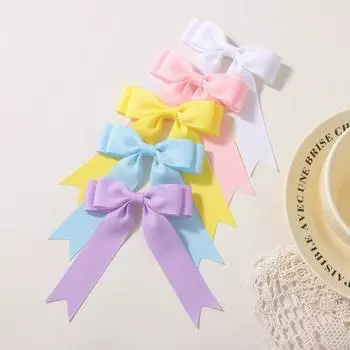5pcs/Set Solid Color Bows Hairpin Hair Clip Hairgrip Children Kids Headdress for Baby Girls Cute Styling Hair Accessories Gifts