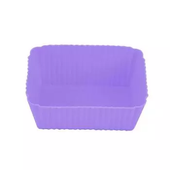 5Pcs Silicone Cake Mold Rectang Muffin Cupcake Baking Molds Reusable Diy Cake Decorating Tool Wedding Birthday Party Decorations фиолетовый
