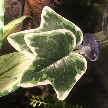 5pcs Simulated Fish Rest Leaf Creative Artificial Plants Grass Ornament Fish Spawning Leaf Reptiles Style 4