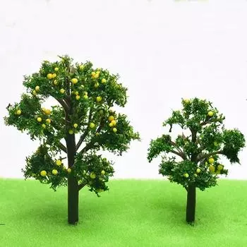 5pcs Small Fruit Tree Model Artificial Miniature Landscape Garden Sand Table Model Scenery 5cm зелёный