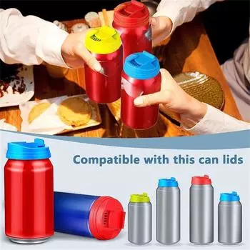 5Pcs Soda Lid Covers Multi-color Beverage Can Protector Silicone Can Covers Beer Bottle Cap Tin Can Leak-Proof Cap Soda Coke жёлтый