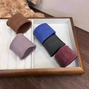 5pcs Solid color Towel Head Rope Wide Rubber Bands Sweet Towel Hair Ties Women