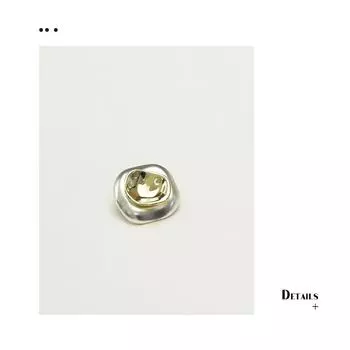 5pcs Special-shaped alloy buttons Nail cover-shaped clothing decorative buttons Double-sided woolen coat trench coat buttons 1 #[15.5mm Oval Nail Silver]