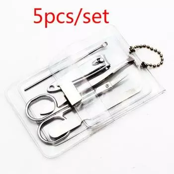 5 шт. ножницы для педикюра из нержавеющей стали пинцет нож для удаления ушей набор для ухода за ногтями набор кусачек для ногтей