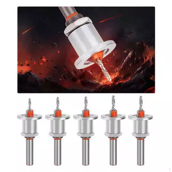 5 шт. стальных зенковок 8 мм многофункциональные простая установка спиральный конус для