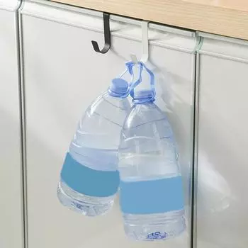 5PCS Steel Hooks Multi-Purpose Kitchen Cabinet Door Hooks Hanging Racks Storage Hooks Bathroom Accessories