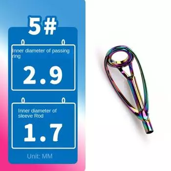 5pcs Tackle Box Accessories Fishing Rod Guide O Ring Tip Repair Kit Fishing rod repair 1.7mm