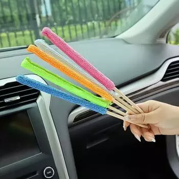 5PCS Thin Microfiber Duster Stick Toweling Cleaning Brush Detail Duster Stick Crevice Cleaning красный