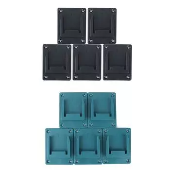 5pcs Wall Mount Electric Power Tool Holder Bracket for Bosch/Makita 18V Lithium Battery Machine Storage Rack Slots Stand чёрный
