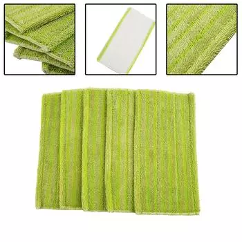 5PCS Washable Mop Pads For Swiffer Wet Jet Green Reusable Microfiber Cloth 29*15cm Cleaning Pads For Home Cleaning