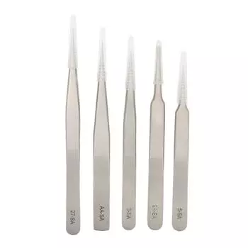 5Pcs Watch Repairing Tweezers High Elasticity Accurate Small Parts Picking Watchmakers Tools Set