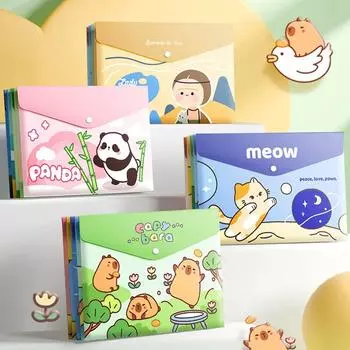 5PCS Waterproof A4 File Folders Bag Large Capacity Document Folder A4 File Organizer Archives A