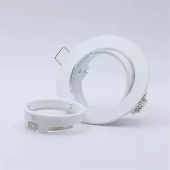 5Pcs White MR16 Downlight Frame Recessed Ceiling Mounted Bracket Socket Replaceable LED Bulb Spot Ligthing Fixture Holder