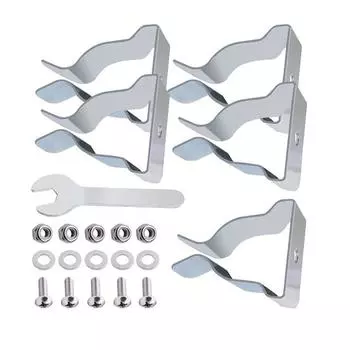 5Pcs Window Well Cover Spring Clips Egress Cover Spring Clips With Screws Window Well Cover Install Retaining Clips