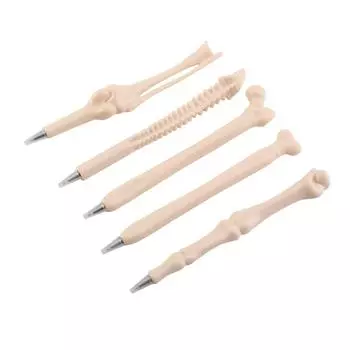 5PcsSet Creative Bones Shape Ballpoint Pens School Office Supplies Kids Gift
