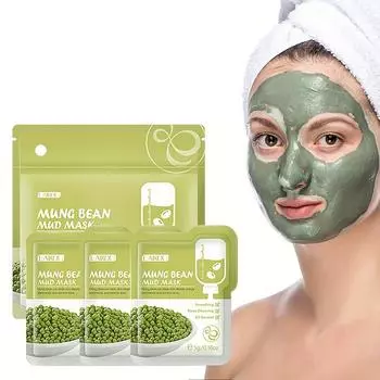 5шт/10шт Маска для лица с пастой из бобов мунг очищающая маска для лица паста 5pcs