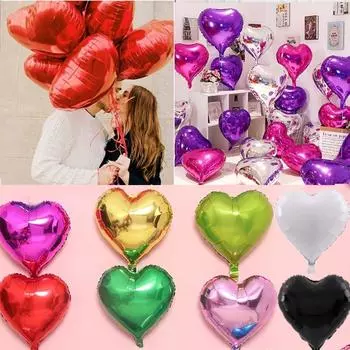 5шт 18 дюймов романтический фольгированный шар в форме сердца набор для дня рождения День святого Валентина свадьбы вечеринки украшения подарки