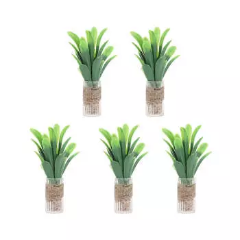 5шт 1: 12 миниатюрных кукольных растений, искусственные миниатюрные растения в горшках, модель кукольной мебели для домашнего рабочего стола, украшения