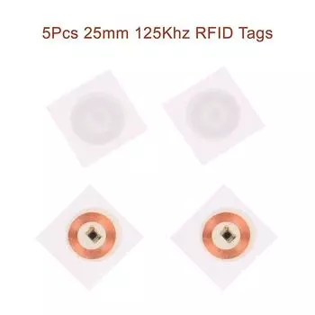 5шт 25 мм 125 кГц Rfid-метки Tk4100 записываемые наклейки бесконтактные карты перезаписываемые
