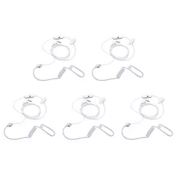 5шт 2-контактная акустическая трубка PTT микрофон гарнитура скрытый внутриканальный наушник наушники для Retevis/BAOFENG/HYT/Kenwood TK радио аксессуары