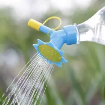 5шт 2В1 Полив Спринклер Бутылка для воды Пластиковая спринклерная насадка Цветочный поилочный материал Садовый инструмент Портативный green 5pcs