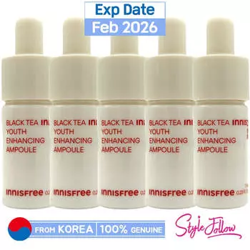 5шт/35мл_[INNISFREE] Ампула для повышения молодости черного чая 7 мл (Образец) 7ml X 5pcs (35ml)