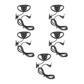 5шт 3,5 мм разъем D-образный наушник гарнитура для двухсторонней радиосвязи Walkie Talkie